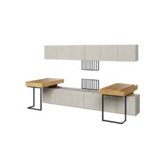 Meble młodzieżowe TEEN FLEX SET 06B silk flou/hikora naturalna