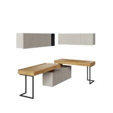 Meble młodzieżowe TEEN FLEX SET 08A silk flou/hikora naturalna