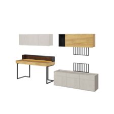 Meble młodzieżowe TEEN FLEX SET 09A silk flou/hikora naturalna