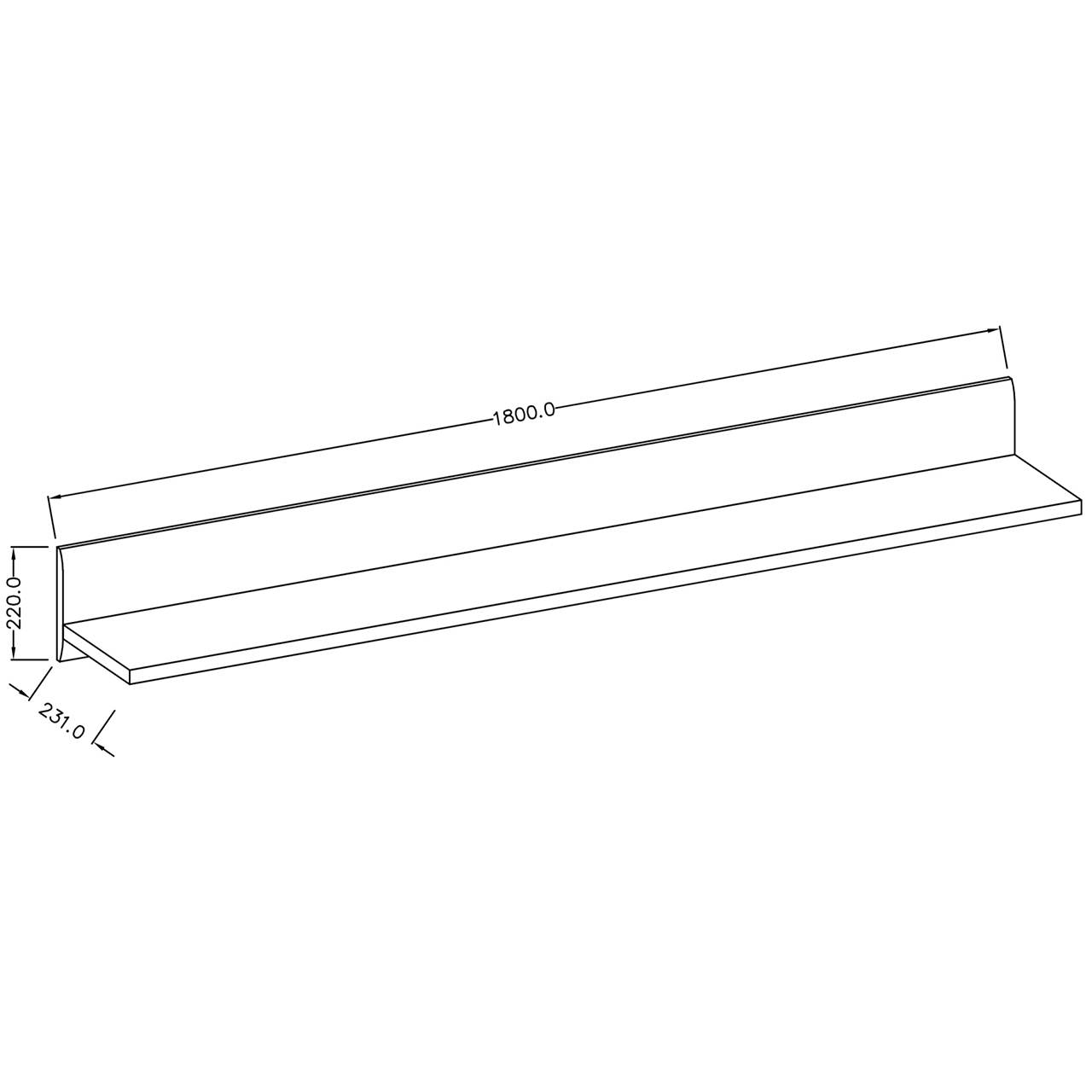 Półka TUSLA TU02 biały / biały połysk - obrazek 3