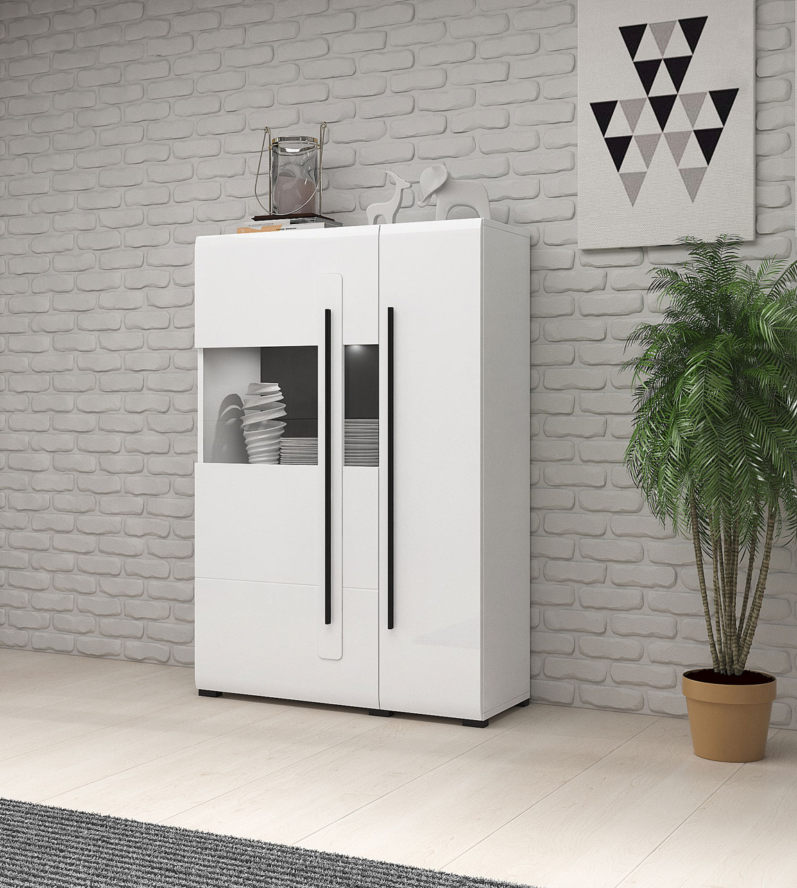 Komoda TUSLA TU42 biały / biały połysk - obrazek 5