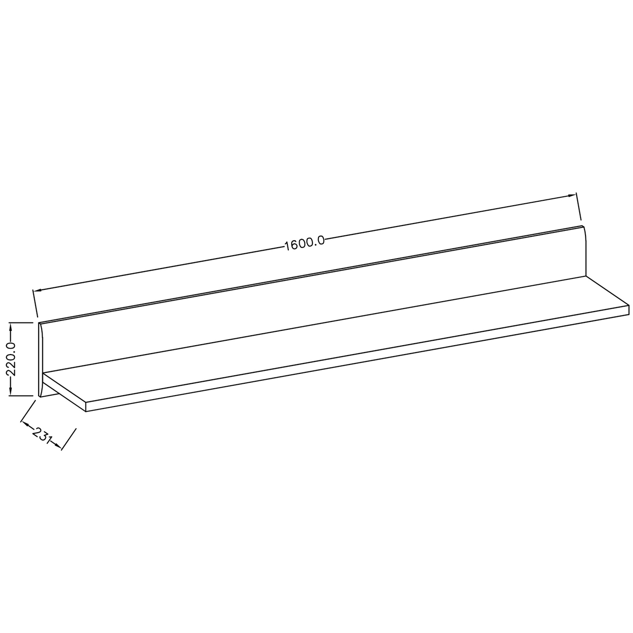 Półka TUSLA TU01 dąb grandson - obrazek 3