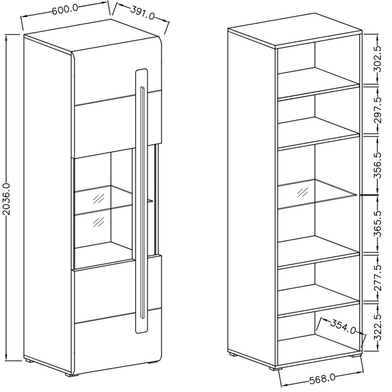 Witryna TUSLA TU05 dąb grandson - obrazek 4