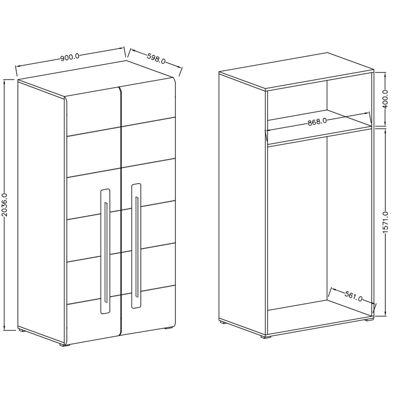 Szafa TUSLA TU18 dąb grandson - obrazek 4