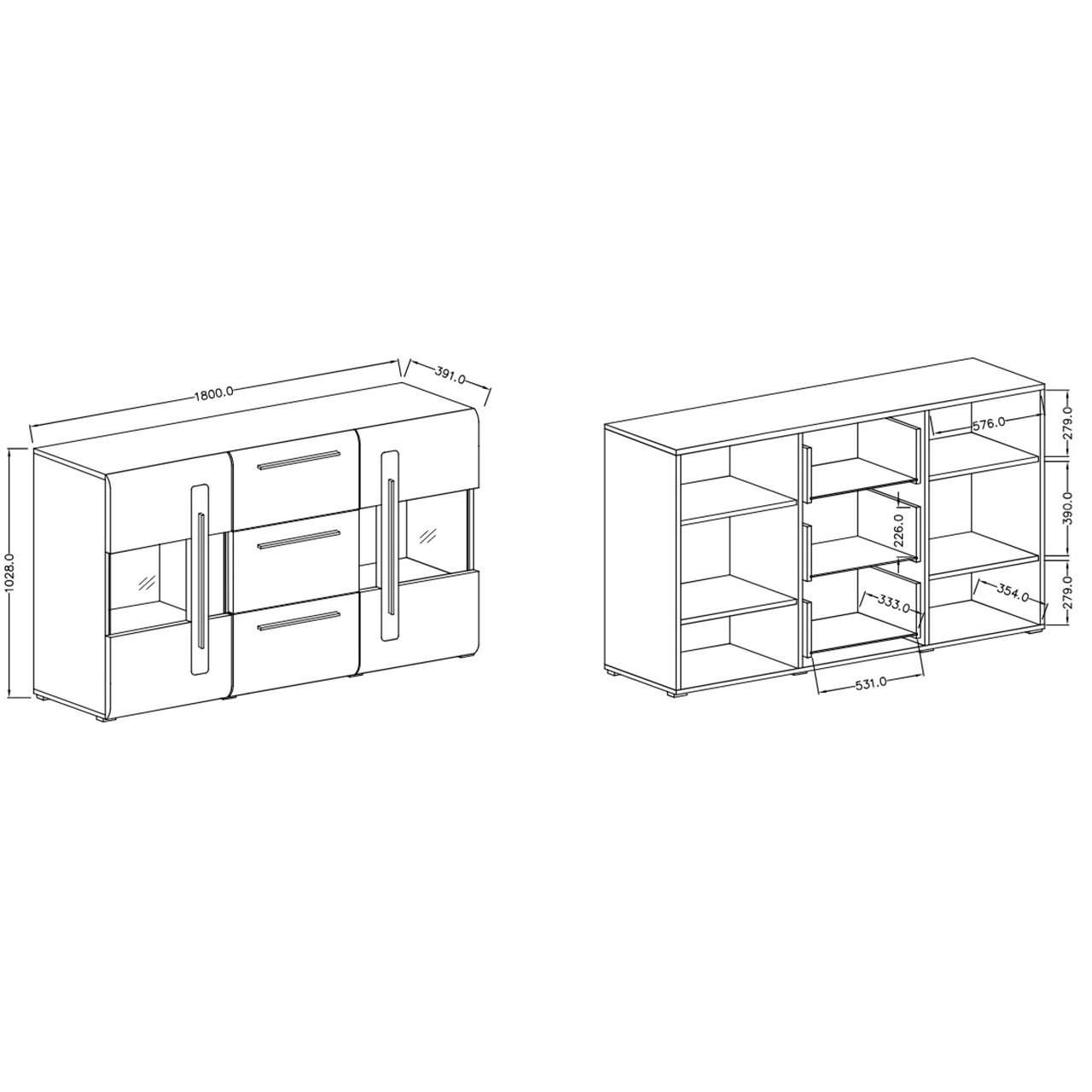 Komoda TUSLA TU28 dąb grandson - obrazek 4