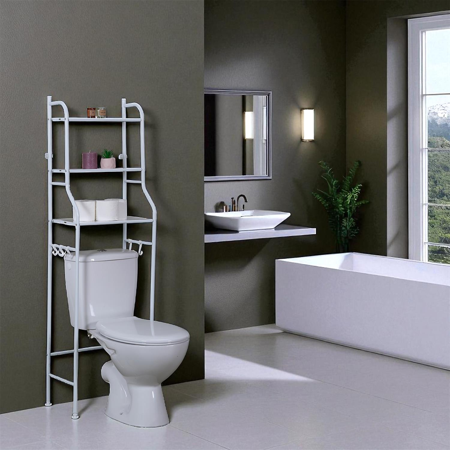 Regał toaletowy nad sedes biały - obrazek 8