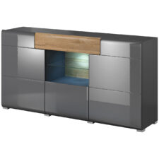 Komoda TOLEDO TL26 dąb grandson / antracyt połysk