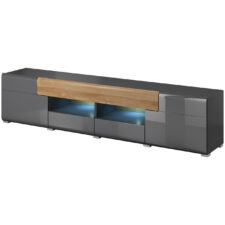 Komoda RTV TOLEDO TL40 dąb grandson / antracyt połysk