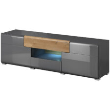 Komoda RTV TOLEDO TL41 dąb grandson / antracyt połysk