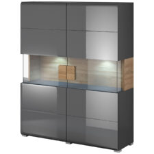 Komoda TOLEDO TL42 dąb grandson / antracyt połysk