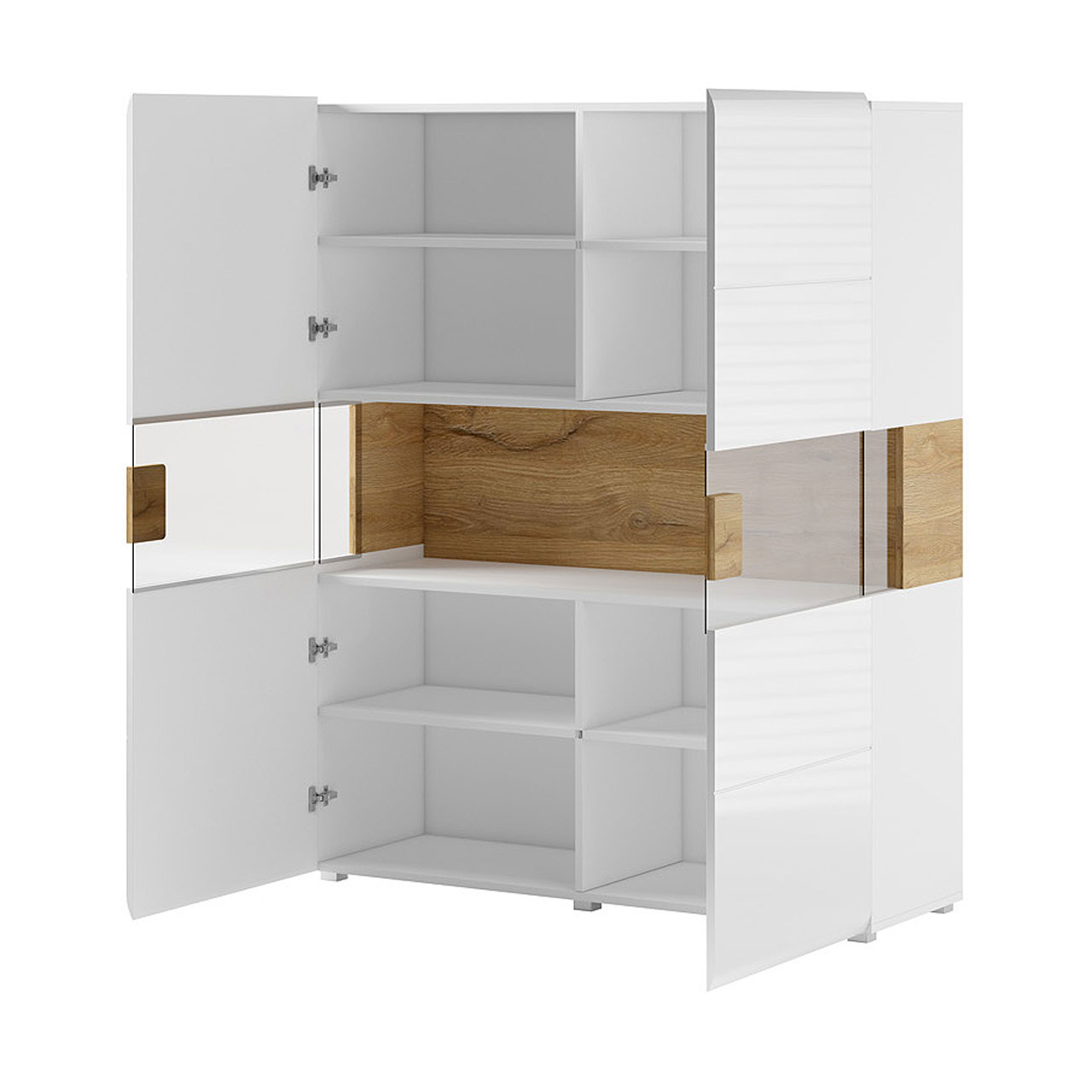 Komoda TOLEDO TL42 biały / biały połysk - obrazek 3