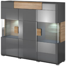 Komoda TOLEDO TL46 dąb grandson / antracyt połysk