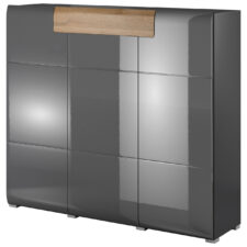 Komoda TOLEDO TL76 dąb grandson / antracyt połysk