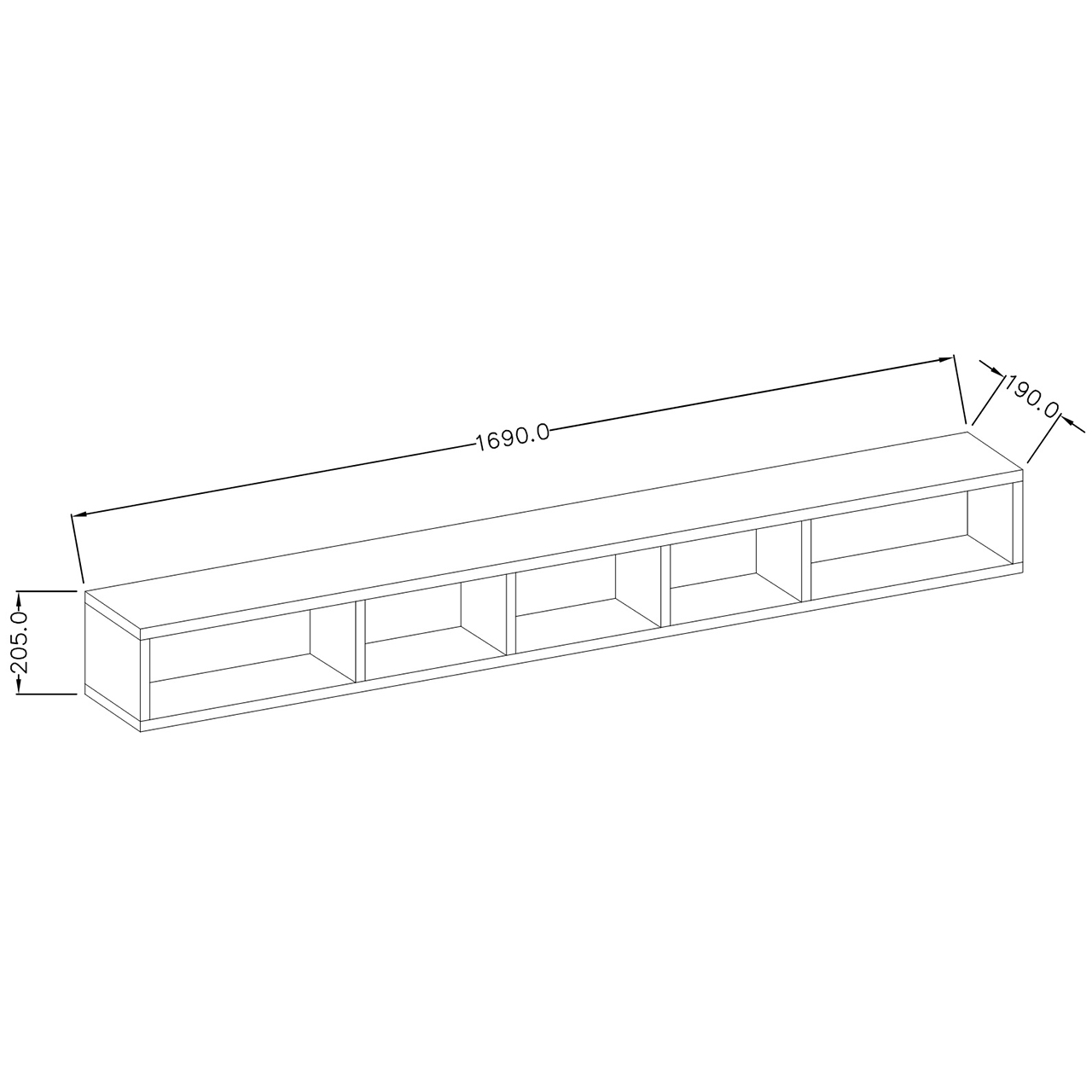 Półka TOLEDO TL02 san remo / biały - obrazek 3