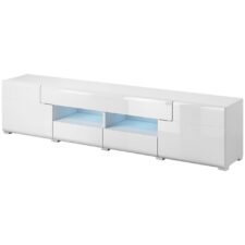 Komoda RTV TOLEDO TL40 biały / biały połysk