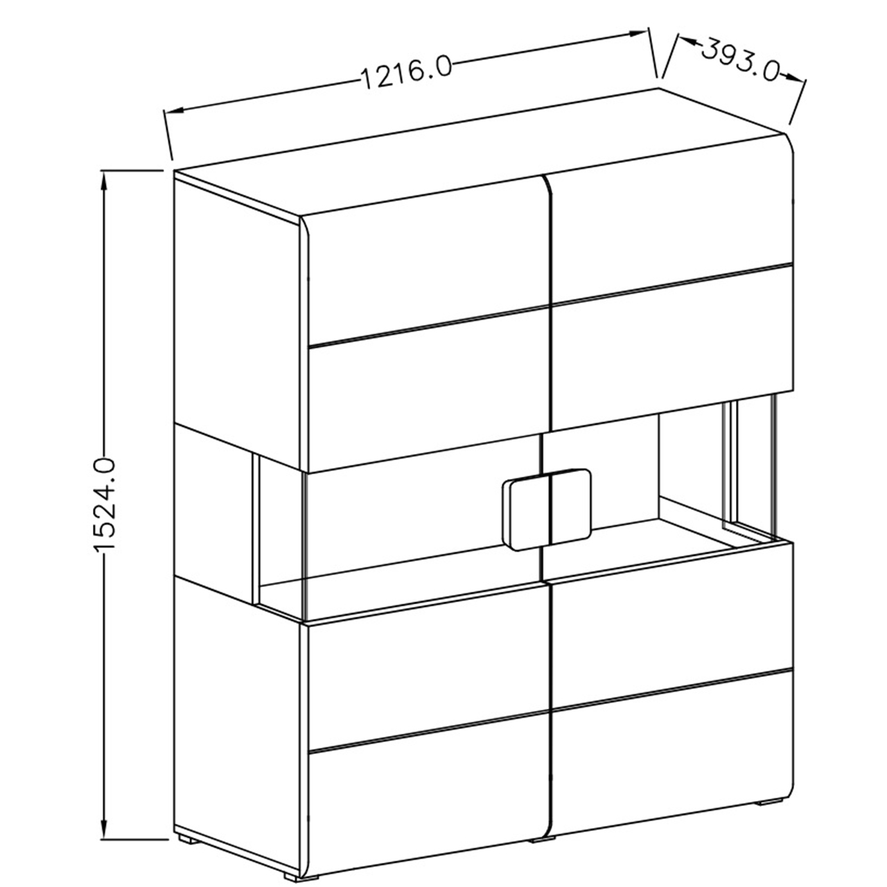 Komoda TOLEDO TL42 biały / biały połysk - obrazek 4