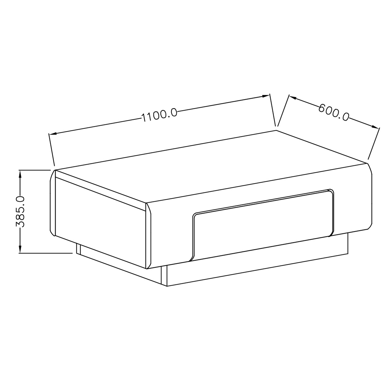 Stolik kawowy TOLEDO TL99 biały / biały połysk - obrazek 4