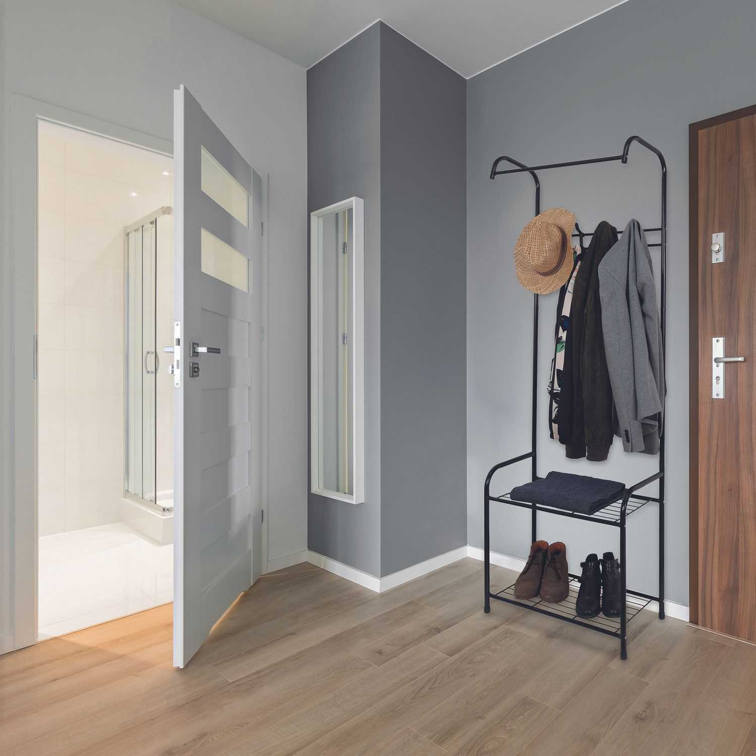 Stojak/ wieszak do przedpokoju czarny - obrazek 7