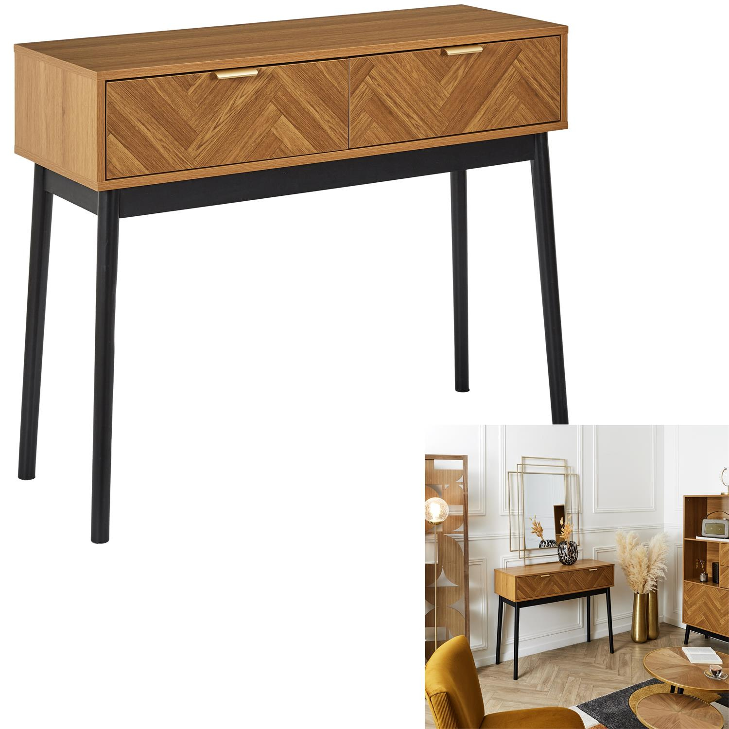 Konsola Felix jodełka naturalny - obrazek 7