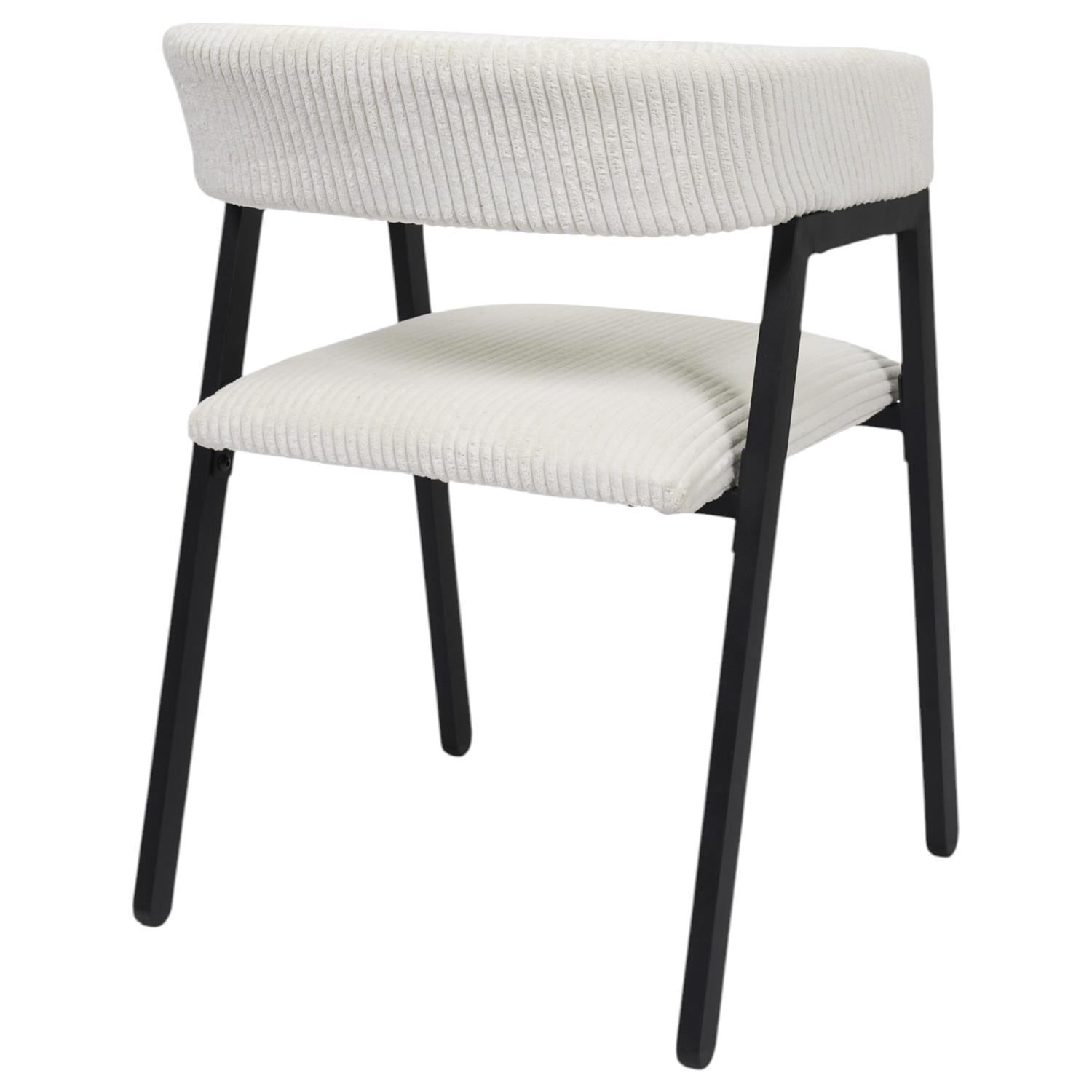 Krzesło Scott białe/czarne sztruks - obrazek 6