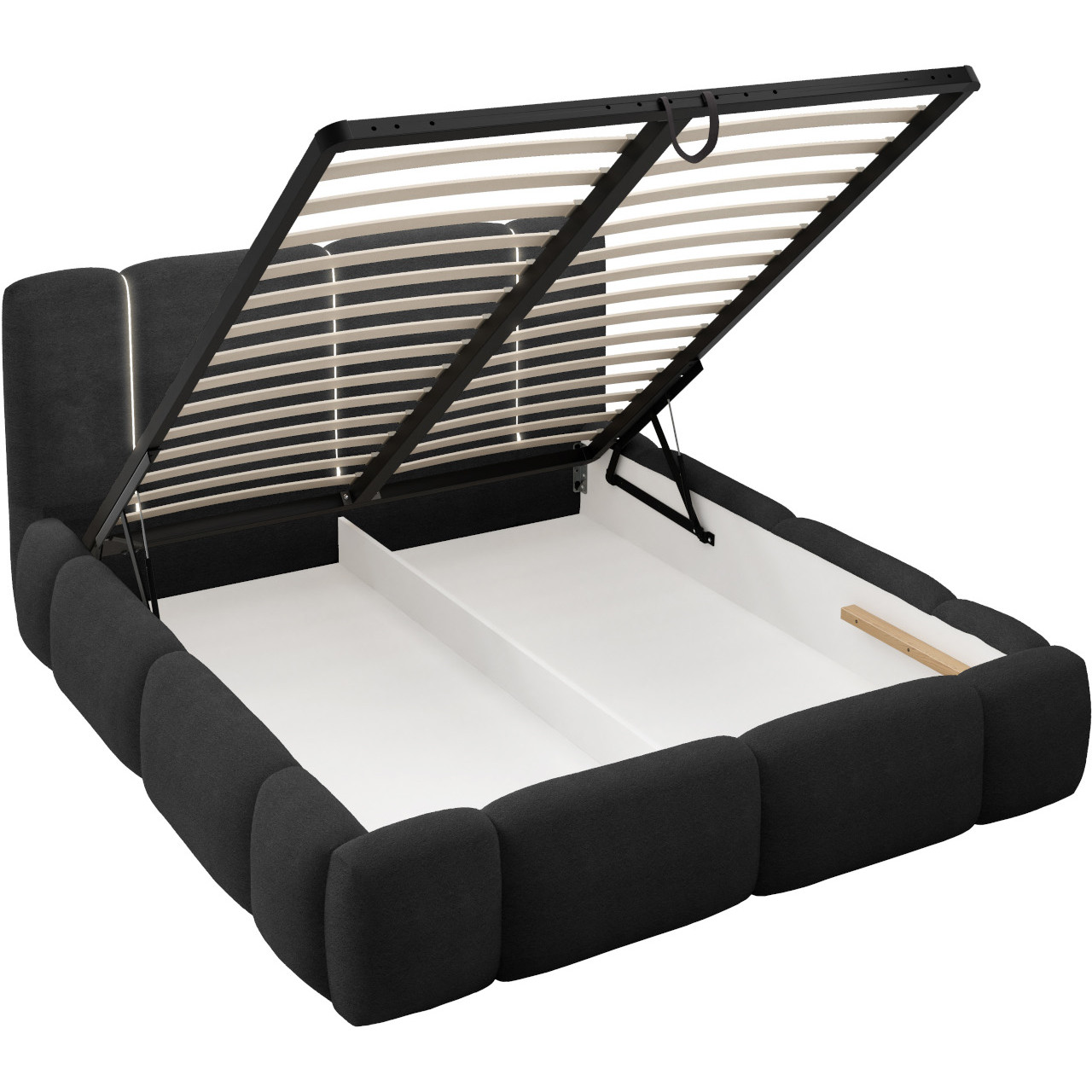 Łóżko tapicerowane z oświetleniem LED LEVAN 180x200 lambi 13 - obrazek 5