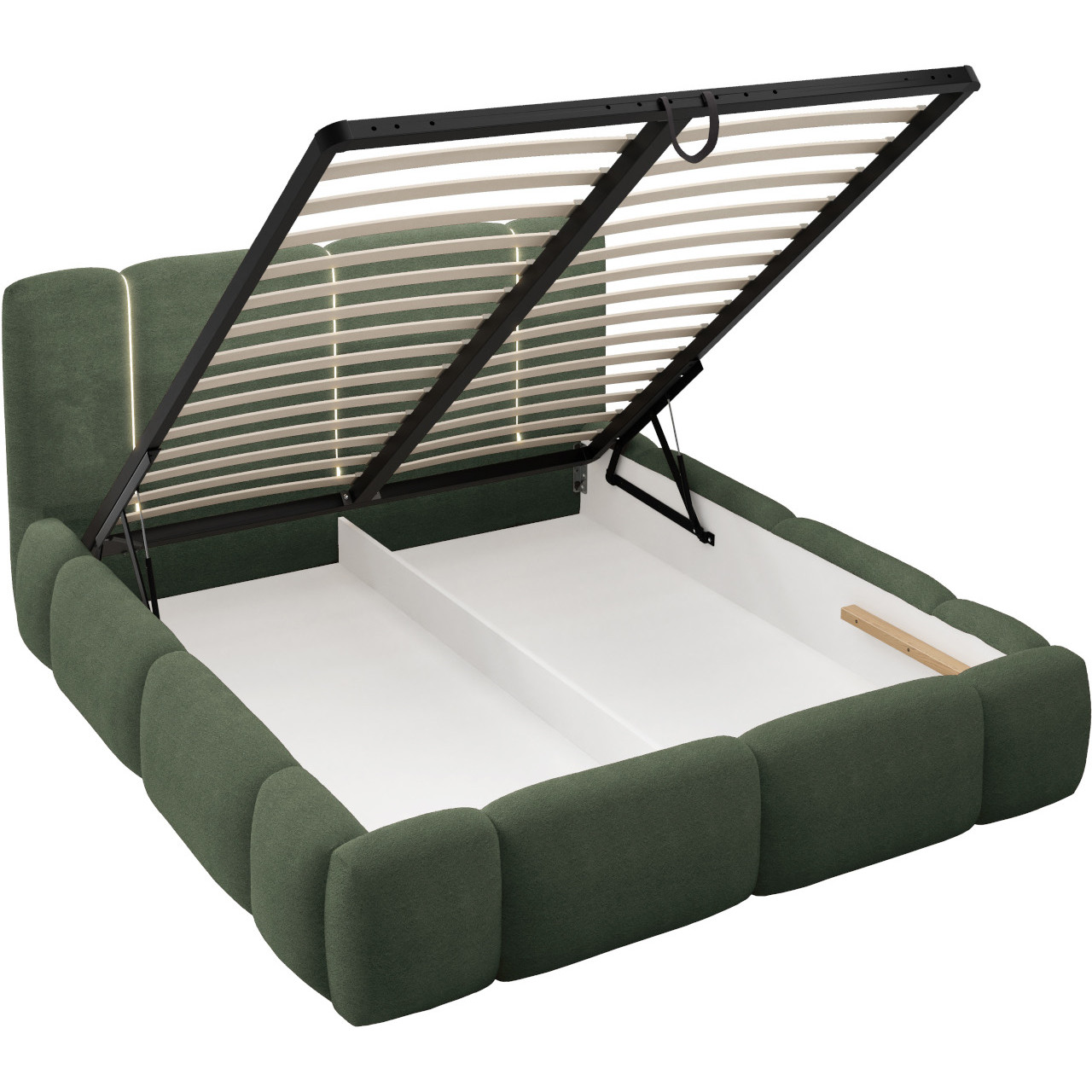 Łóżko tapicerowane z oświetleniem LED LEVAN 200x200 lambi 15 - obrazek 5