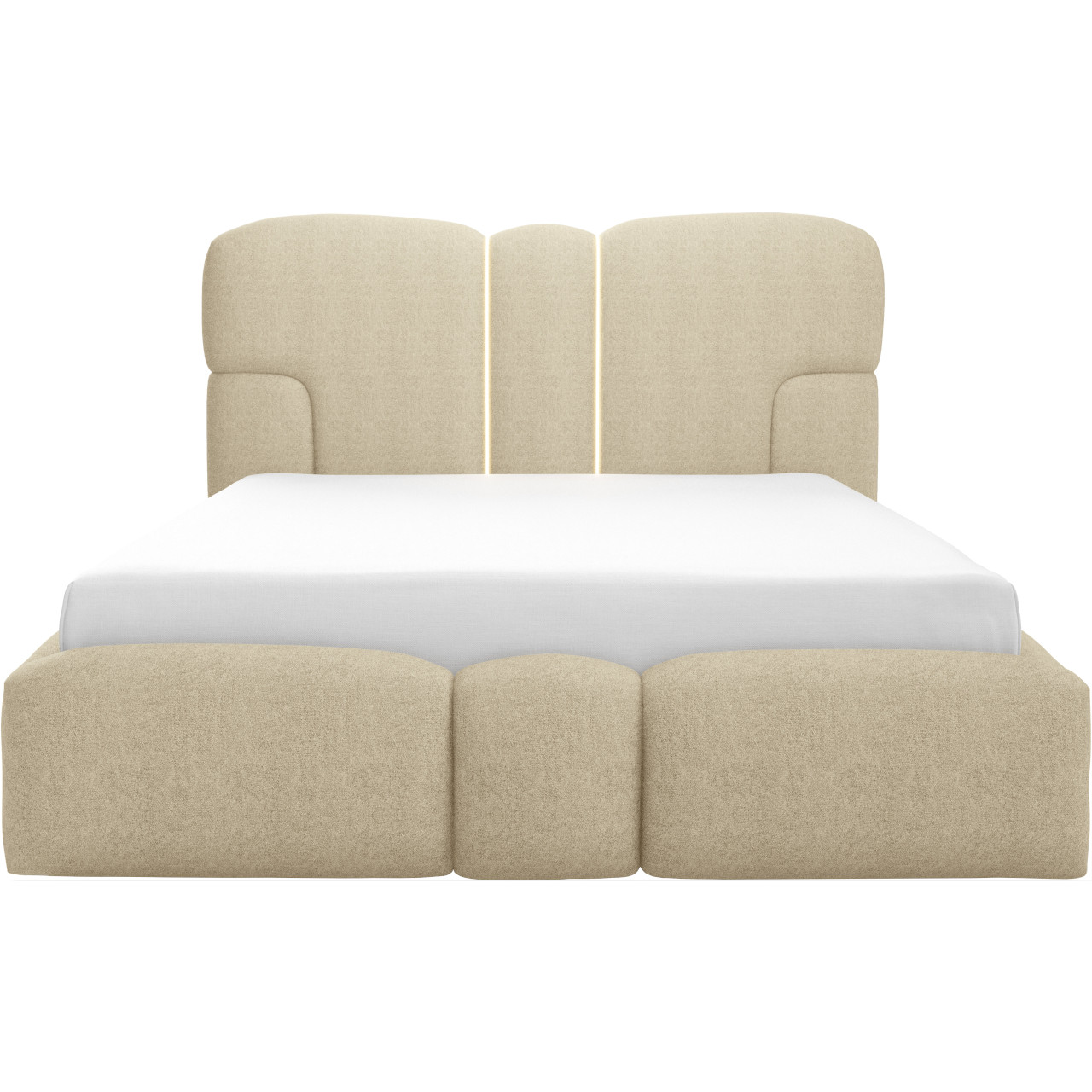 Łóżko tapicerowane z oświetleniem LED TAIKI 160x200 doha 03 - obrazek 3