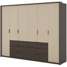 Szafa uchylna z szufladami OMAL 29 dąb dunin / beż jasny