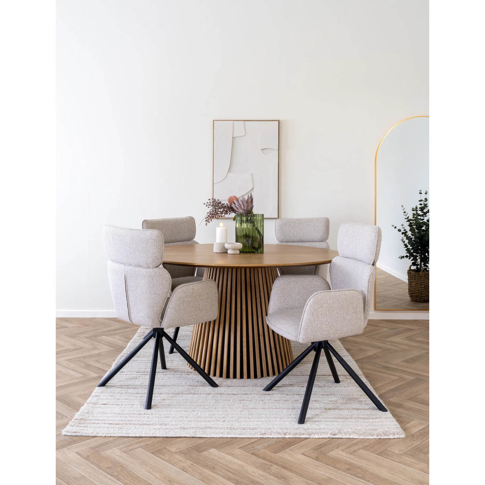 Krzesło Cordoba obrotowe beżowe/ czarne - obrazek 5