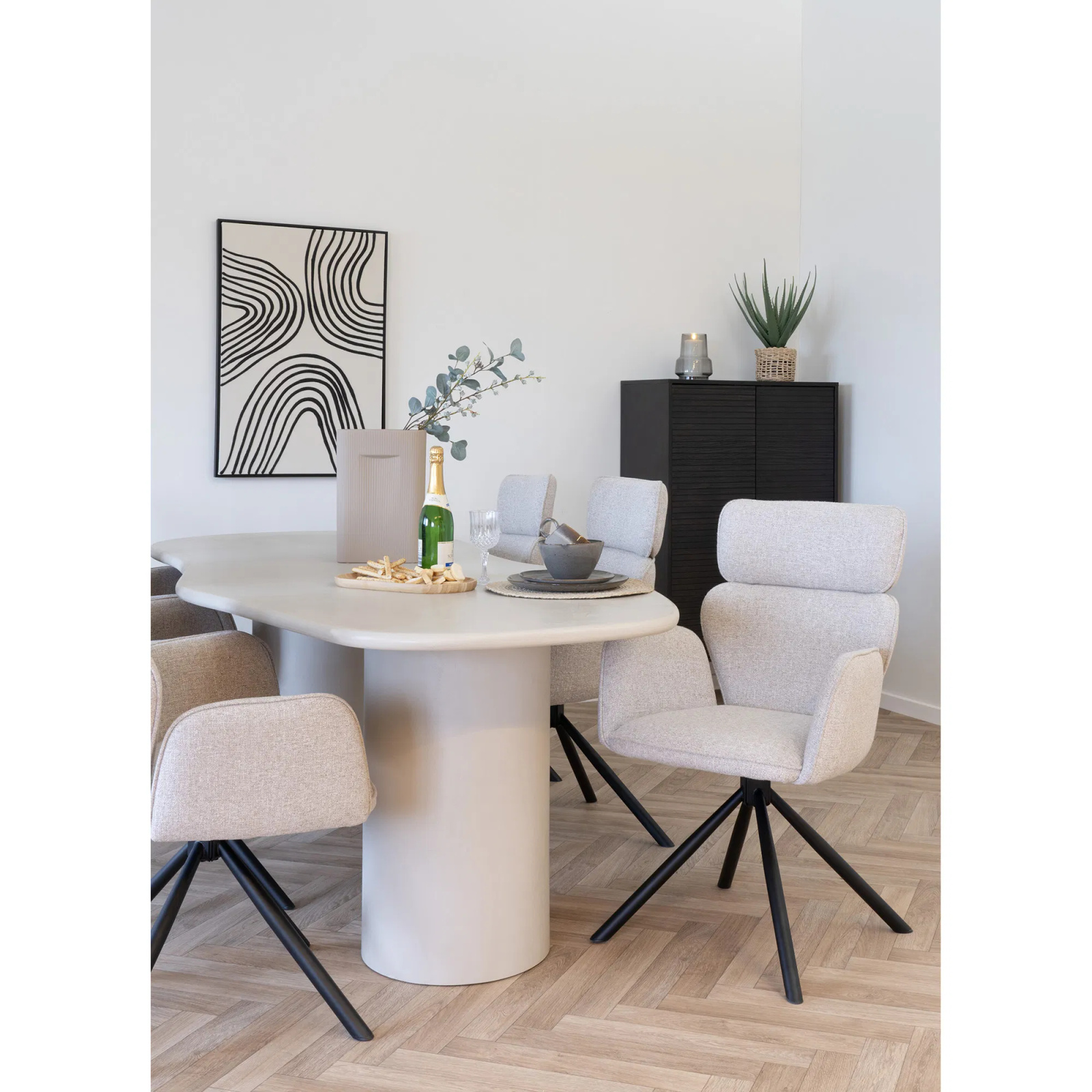 Krzesło Cordoba obrotowe beżowe/ czarne - obrazek 8