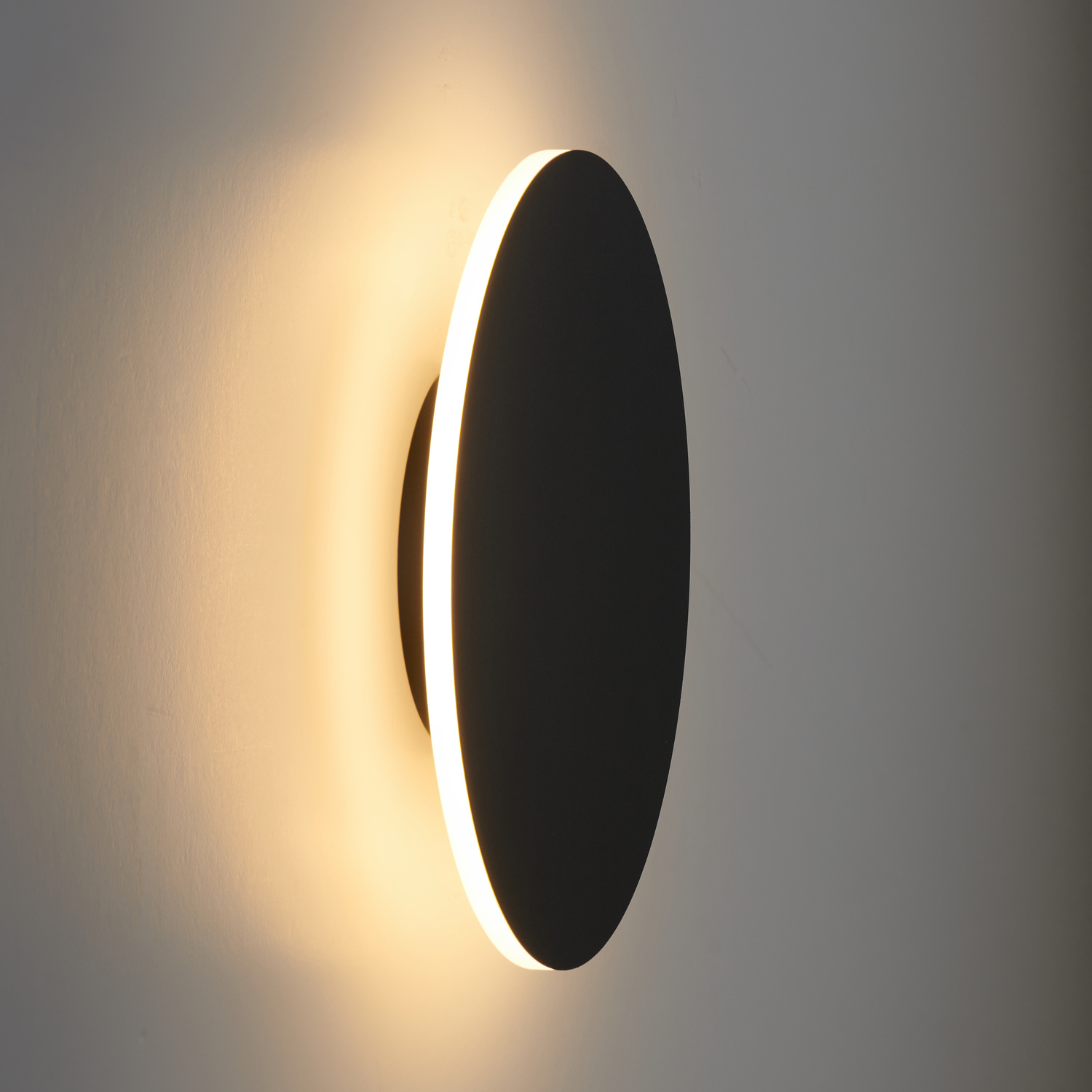 Lampa ścienna NYX 25 cm - LED okrągła, metalowa, czarna - obrazek 3