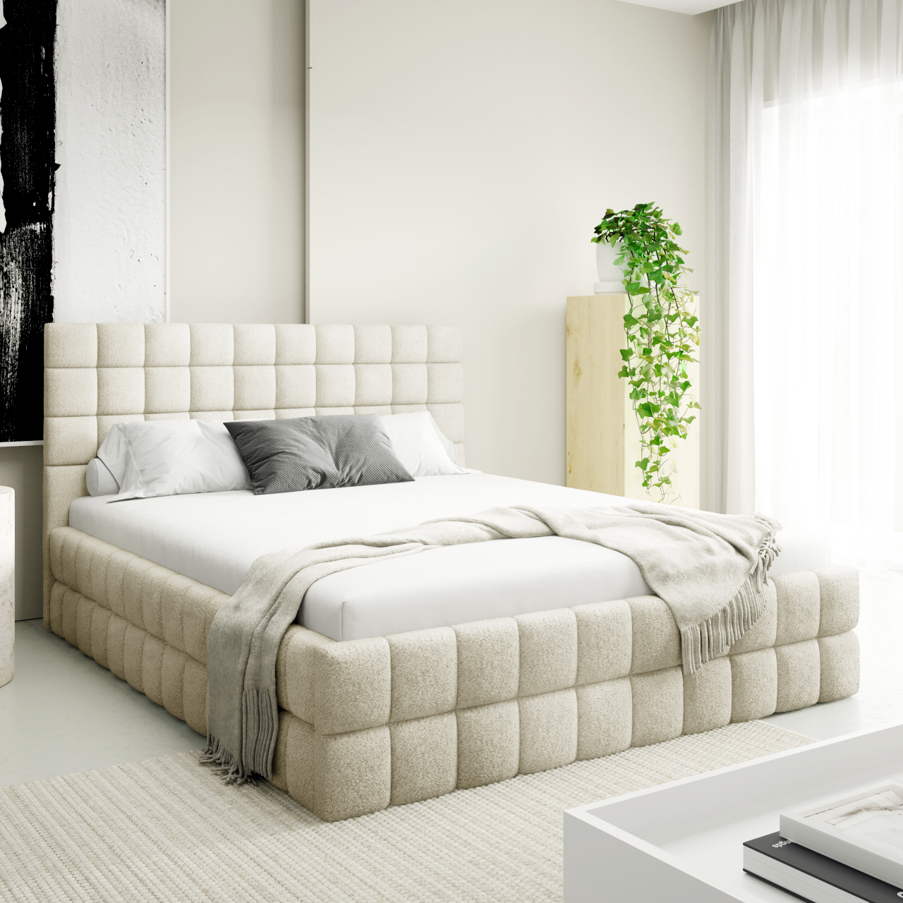 Łóżko tapicerowane ARDEN 140x200 coral 15 - obrazek 7