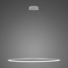 Lampa wisząca Ledowe Okręgi No.1 100cm 4k srebrna