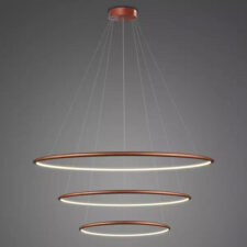 Lampa wisząca Ledowe Okręgi No.3 80cm 3k miedziana