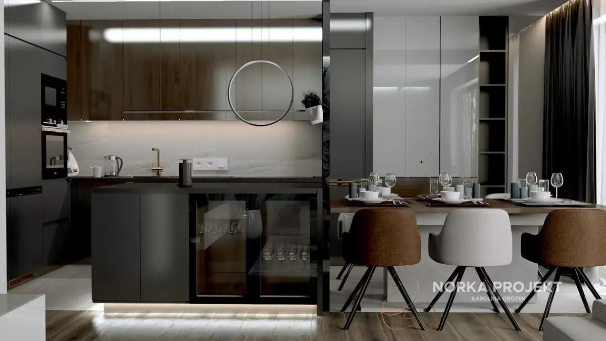 Lampa wisząca Linea No.2 40cm czarna 3k - obrazek 4