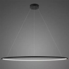 Lampa wisząca Ledowe Okręgi No.1 200cm 4k czarna