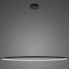 Lampa wisząca Ledowe Okręgi No.1 230cm 4k czarna