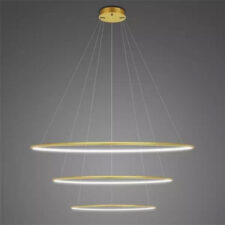 Lampa wisząca Ledowe Okręgi No.3 80cm 4k złota