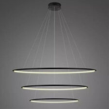 Lampa wisząca Ledowe Okręgi No.3 100cm 3k czarna