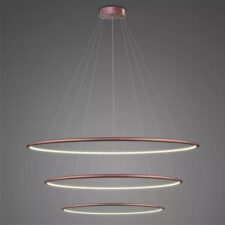 Lampa wisząca Ledowe Okręgi No.3 100cm 3k Różowe Złoto