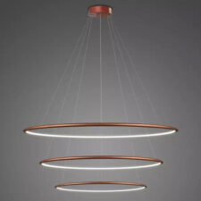 Lampa wisząca Ledowe Okręgi No.3 100cm 4k miedziana