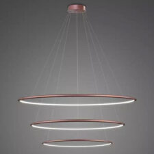 Lampa wisząca Ledowe Okręgi No.3 100cm 4k Różowe Złoto