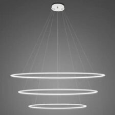 Lampa wisząca Ledowe Okręgi No.3 120cm 4k biała
