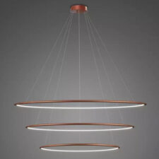 Lampa wisząca Ledowe Okręgi No.3 120cm 4k miedziana