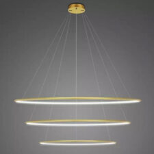 Lampa wisząca Ledowe Okręgi No.3 120cm 4k złota