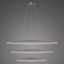 Lampa wisząca Ledowe Okręgi No.3 120cm 4k Różowe Złoto