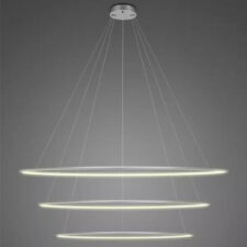 Lampa wisząca Ledowe Okręgi No.3 150cm 3k srebrna