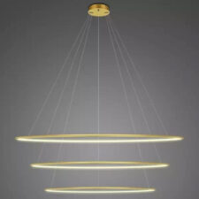 Lampa wisząca Ledowe Okręgi No.3 150cm 3k złota