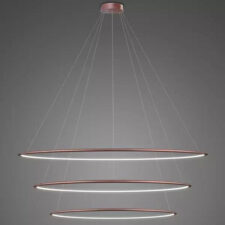 Lampa wisząca Ledowe Okręgi No.3 150cm 3k Różowe Złoto