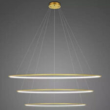 Lampa wisząca Ledowe Okręgi No.3 150cm 4k złota